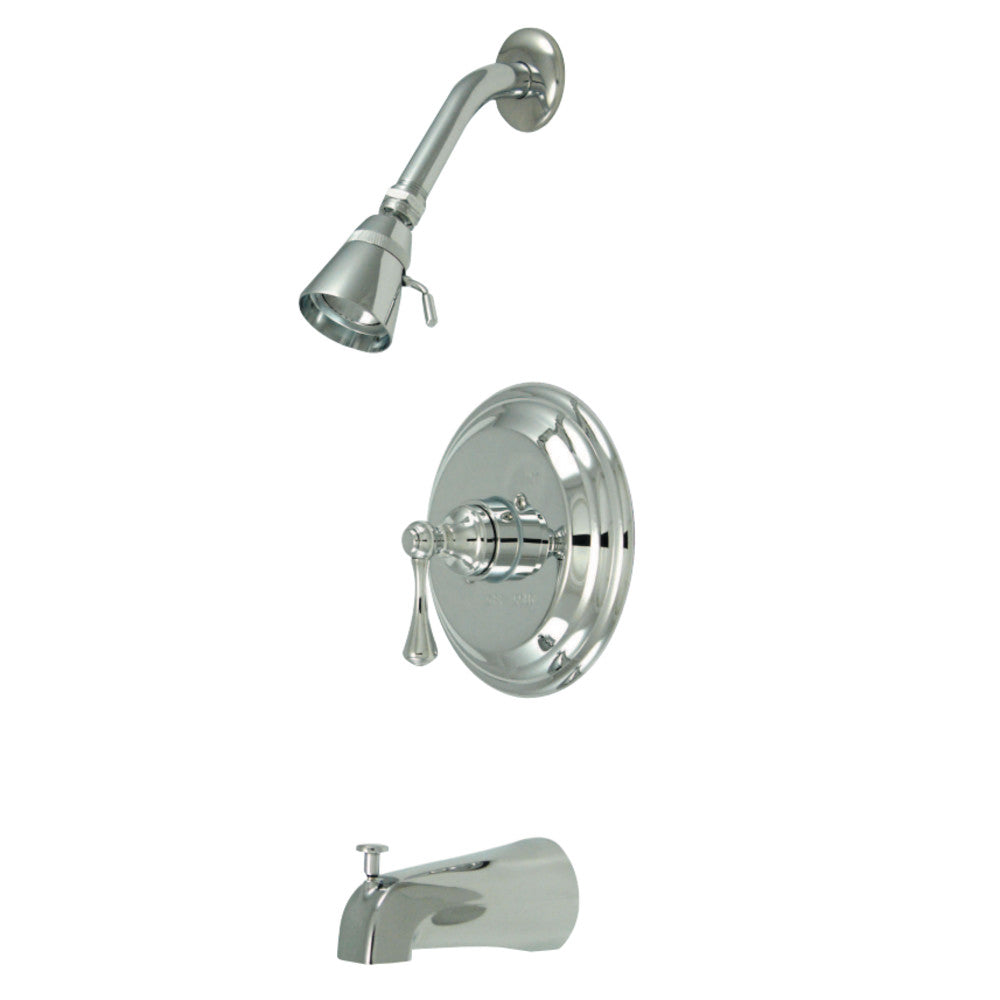 Kingston Brass GKB2631BL Water Saving Metropolitan Tub & Shower Faucet with Lever Handle, Polished Chrome - BNGBath