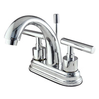 Thumbnail for Kingston Brass KS8611CML 4 in. Centerset Bathroom Faucet, Polished Chrome - BNGBath