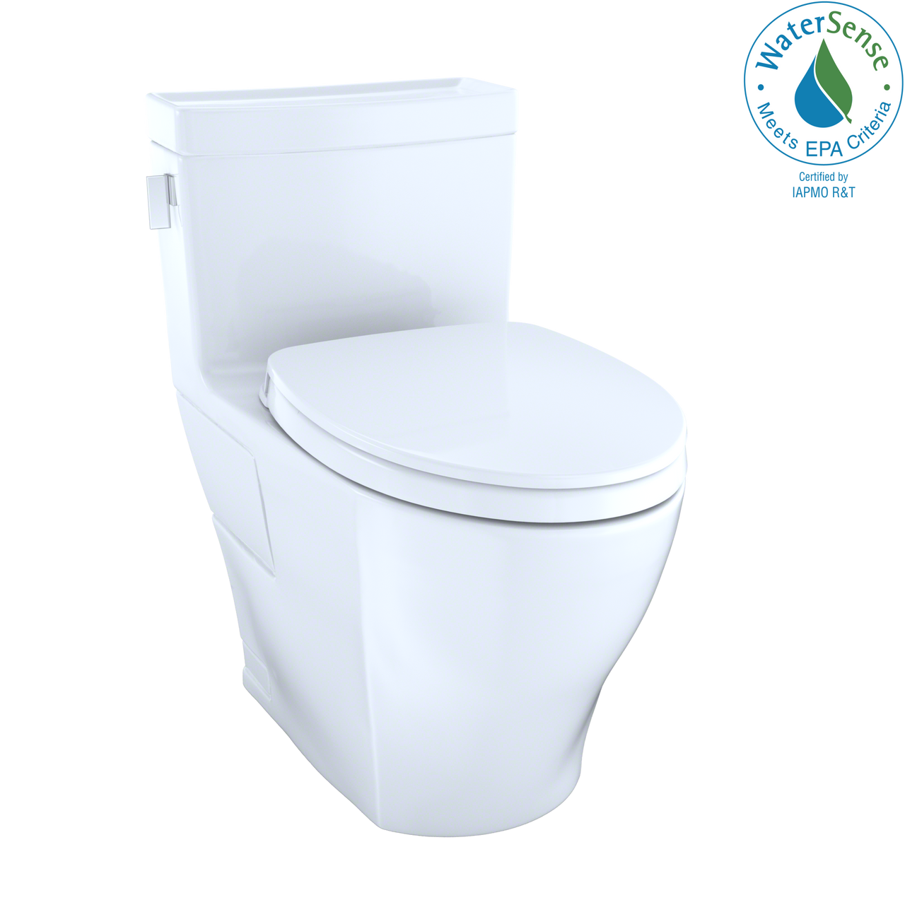 TOTO Legato WASHLET+ One-Piece Elongated 1.28 GPF Universal Height Skirted Toilet with CEFIONTECT,  - MS624124CEFG#01 - BNGBath