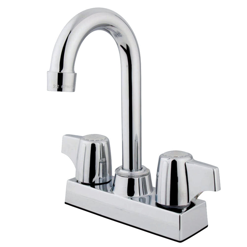 Kingston Brass GKB460 Water Saving Franklin Centerset Bar Faucet, Polished Chrome - BNGBath