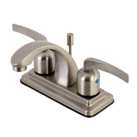 Thumbnail for Kingston Brass KB4648EFL 4 in. Centerset Bathroom Faucet, Brushed Nickel - BNGBath