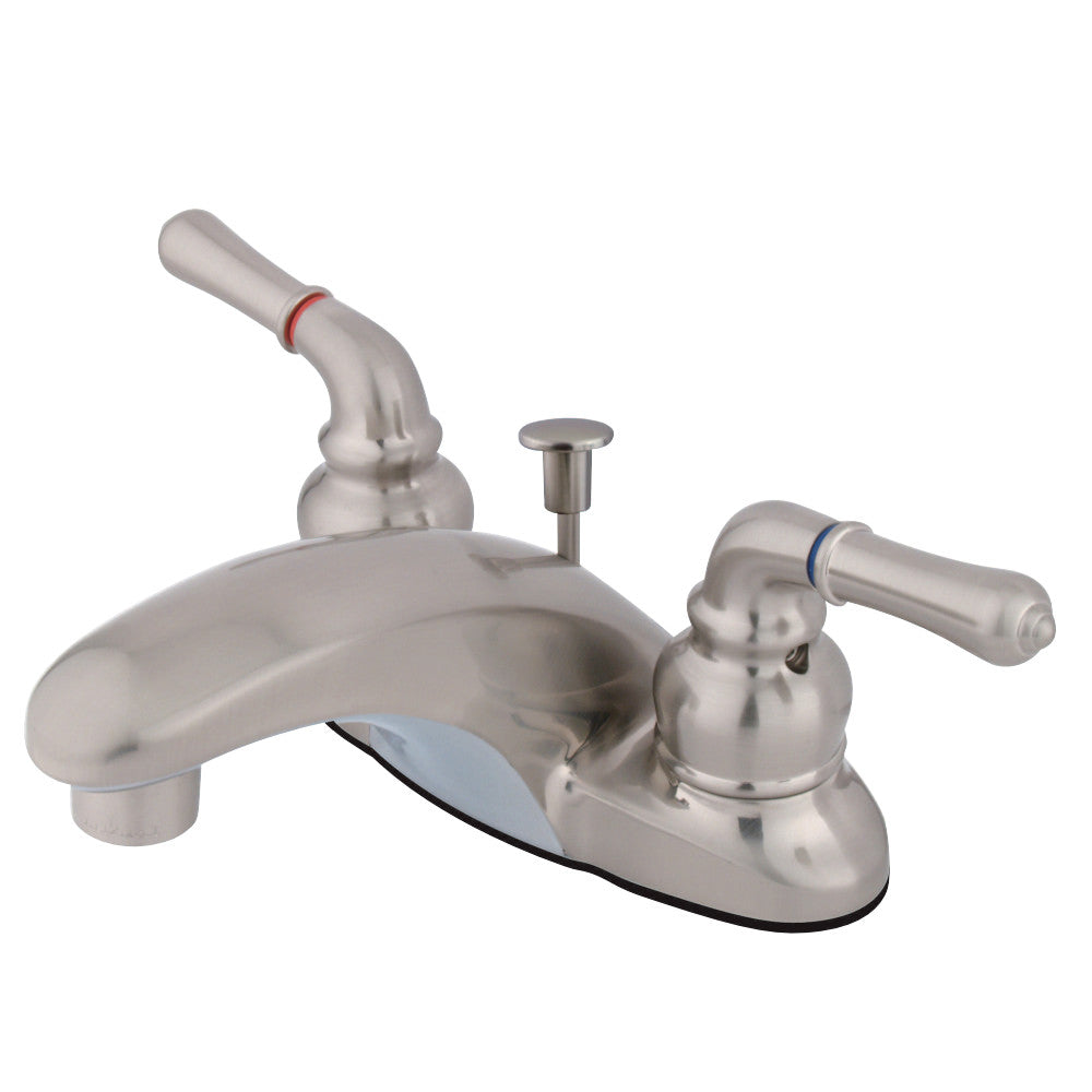Kingston Brass KB628 4 in. Centerset Bathroom Faucet, Brushed Nickel - BNGBath