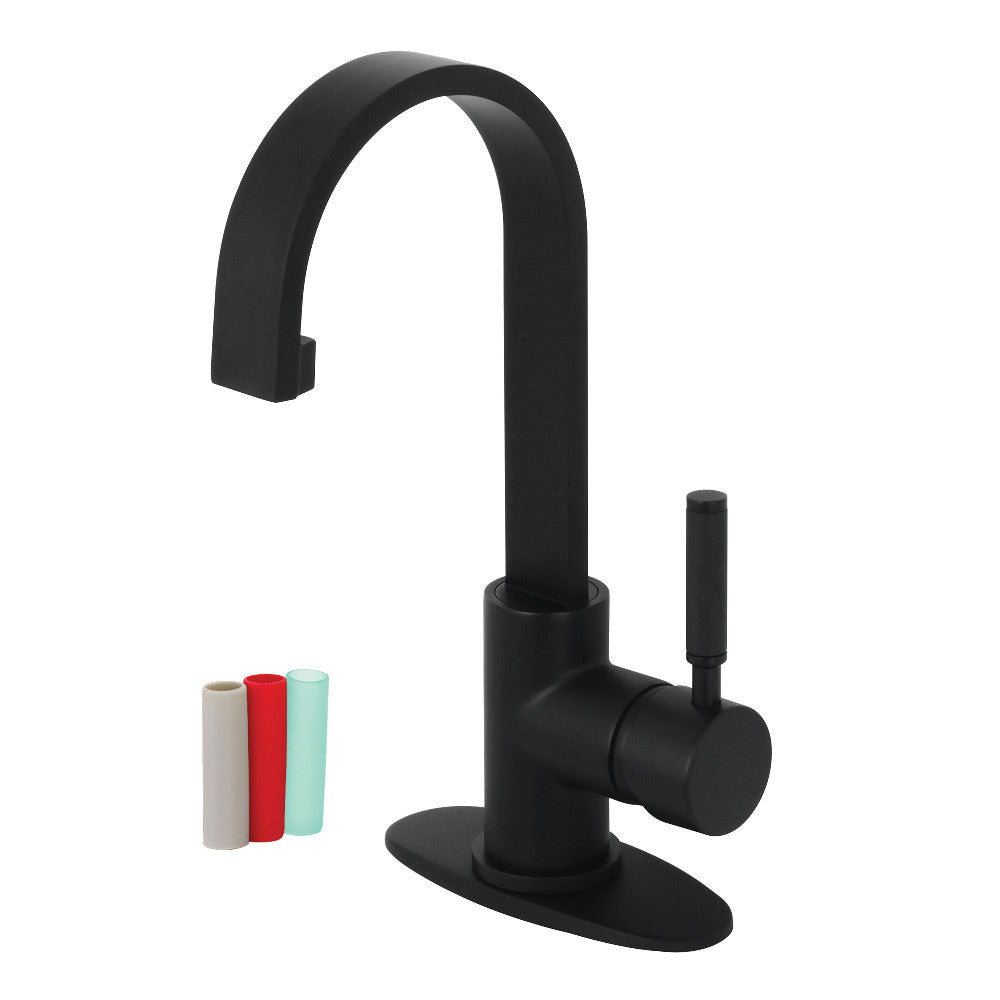 Fauceture LS8210DKL Kaiser Single-Handle Bathroom Faucet Drain, Matte Black - BNGBath