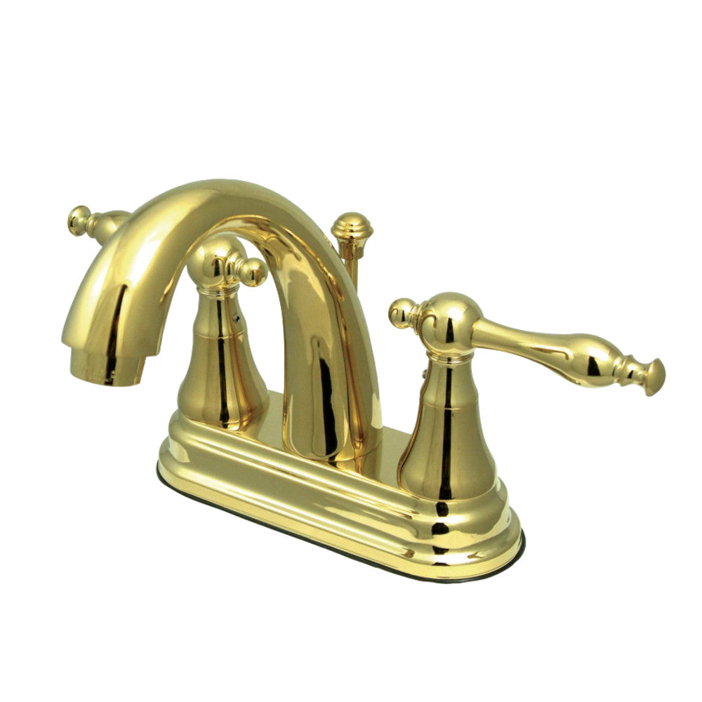 Kingston Brass KS7612NL 4 in. Centerset Bathroom Faucet, Polished Brass - BNGBath