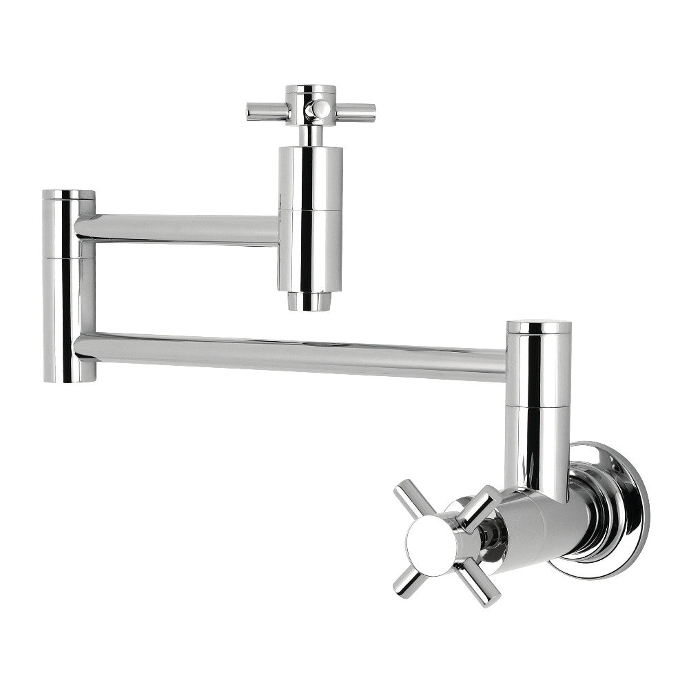 Kingston Brass KS8101DX Concord Wall Mount Pot Filler Kitchen Faucet, Polished Chrome - BNGBath