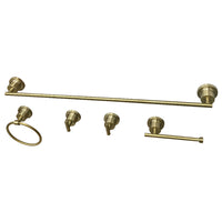Thumbnail for Kingston Brass BAH82134478SB Concord 5-Piece Bathroom Accessory Set, Brushed Brass - BNGBath