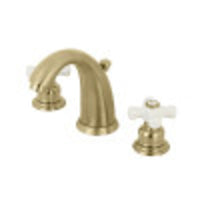 Thumbnail for Kingston Brass KB987PXSB Victorian 2-Handle 8 in. Widespread Bathroom Faucet, Brushed Brass - BNGBath