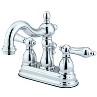 Thumbnail for Kingston Brass KB1601AL Heritage 4 in. Centerset Bathroom Faucet, Polished Chrome - BNGBath