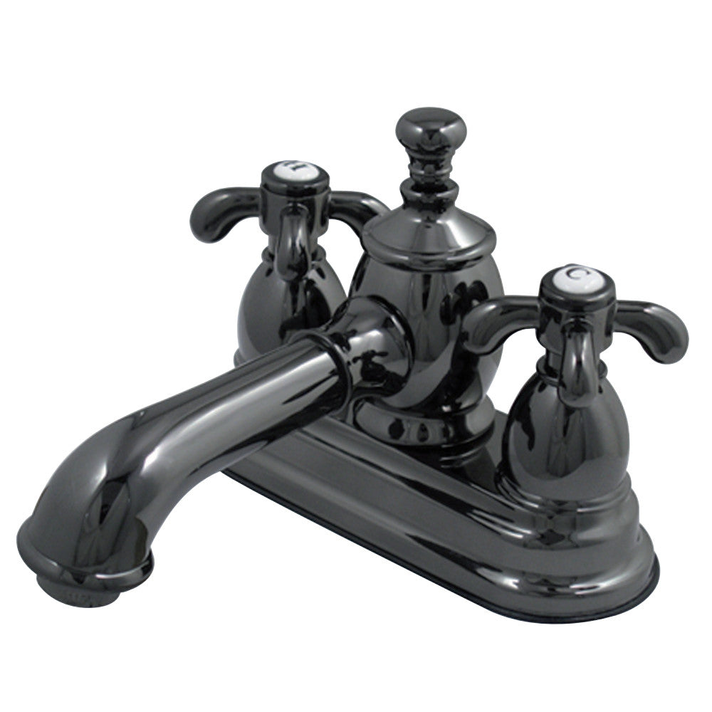 Kingston Brass NS7000TX 4 in. Centerset Bathroom Faucet, Black Stainless Steel - BNGBath