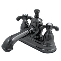 Thumbnail for Kingston Brass NS7000TX 4 in. Centerset Bathroom Faucet, Black Stainless Steel - BNGBath
