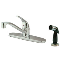 Thumbnail for Kingston Brass KB5720 Chatham Single-Handle Centerset Kitchen Faucet, Polished Chrome - BNGBath