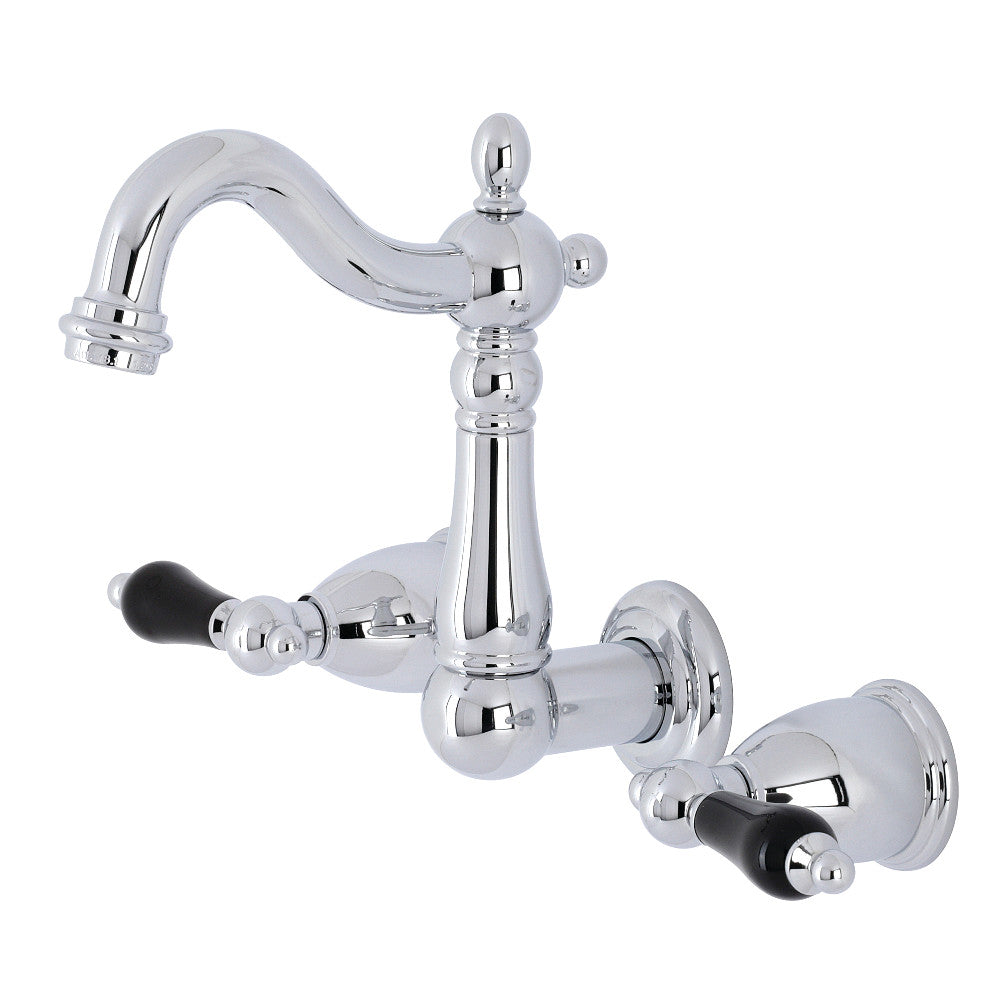 Kingston Brass KS1221PKL Duchess Two-Handle Wall Mount Bathroom Faucet, Polished Chrome - BNGBath