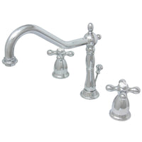 Thumbnail for Kingston Brass KS1991AX 8 in. Widespread Bathroom Faucet, Polished Chrome - BNGBath