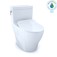 Thumbnail for TOTO Aimes One-Piece Elongated 1.28 GPF Toilet with CEFIONTECT and SoftClose Seat, WASHLET+ Ready,  - MS626234CEFG#01 - BNGBath