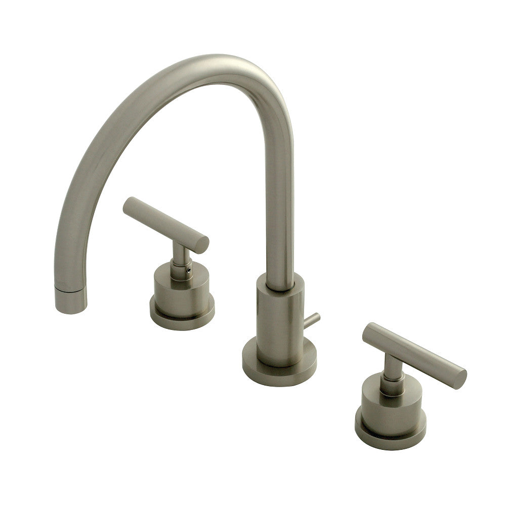 Kingston Brass KS8928CML 8 in. Widespread Bathroom Faucet, Brushed Nickel - BNGBath
