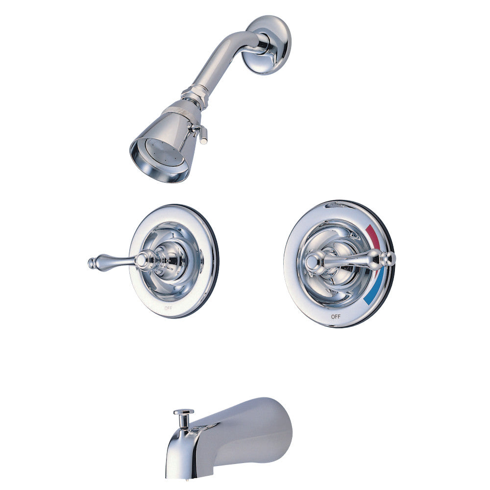 Kingston Brass GKB661AL Water Saving Vintage Tub & Shower Faucet with Pressure Balanced Valve, Polished Chrome - BNGBath