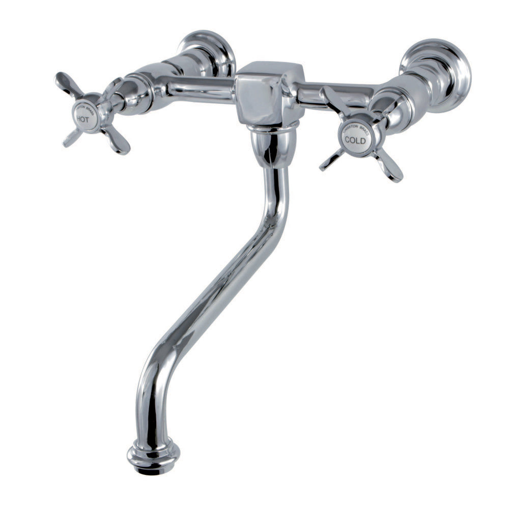 Kingston Brass KS1211BEX Essex Wall Mount Bathroom Faucet, Polished Chrome - BNGBath