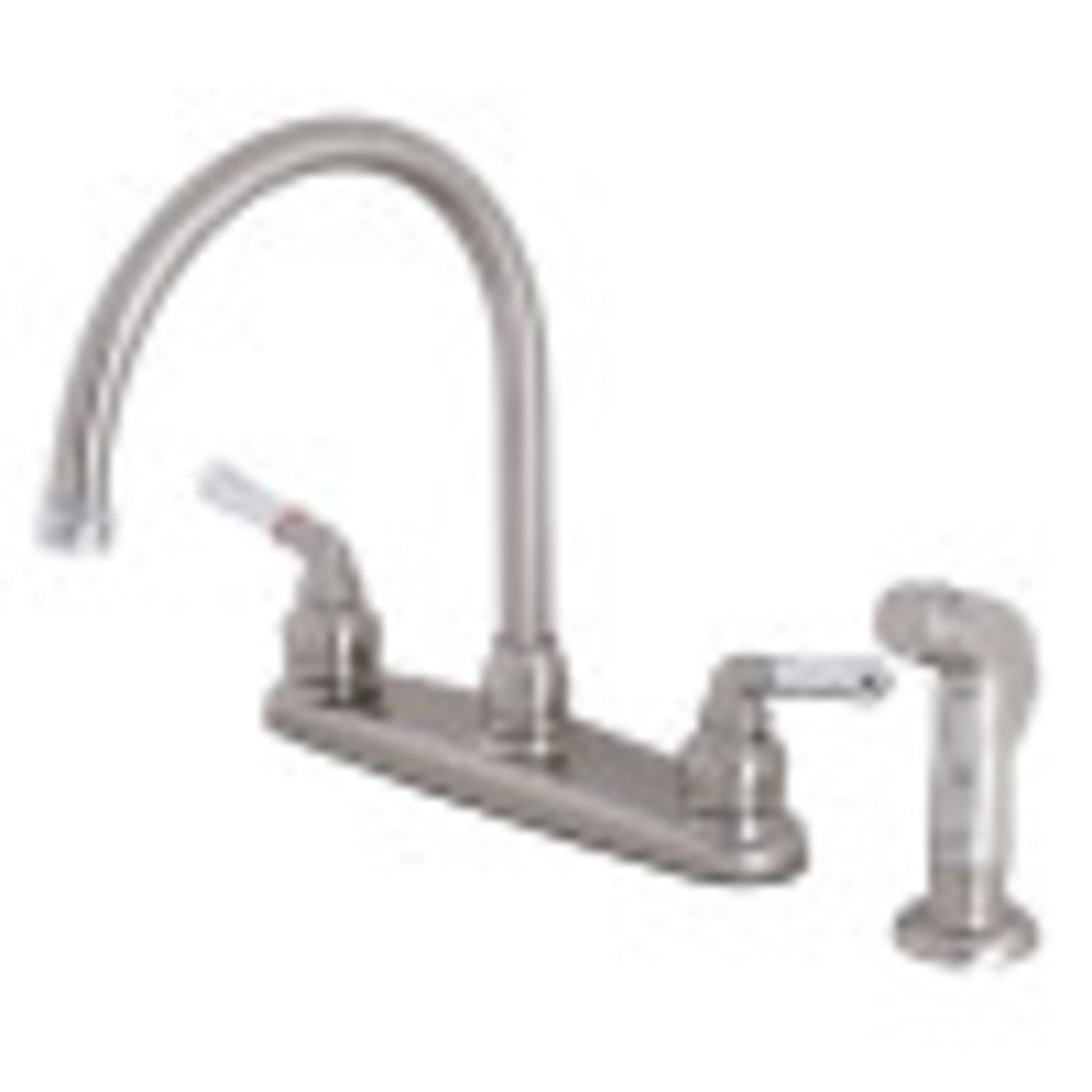 Kingston Brass KB797SP Magellan 8-Inch Centerset Kitchen Faucet, Brushed Nickel/Polished Chrome - BNGBath