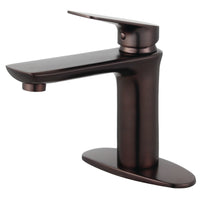 Thumbnail for Fauceture LS4205CXL Frankfurt Single-Handle Bathroom Faucet with Deck Plate and Drain, Oil Rubbed Bronze - BNGBath