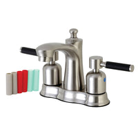 Thumbnail for Kingston Brass FB7618DKL 4 in. Centerset Bathroom Faucet, Brushed Nickel - BNGBath
