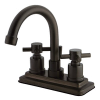 Thumbnail for Kingston Brass KS8665DX Concord 4 in. Centerset Bathroom Faucet with Brass Pop-Up, Oil Rubbed Bronze - BNGBath