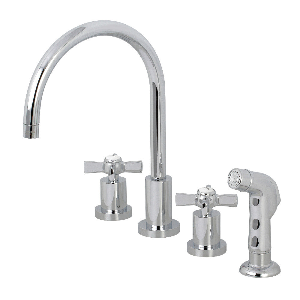 Kingston Brass KS8721ZX Widespread Kitchen Faucet, Polished Chrome - BNGBath