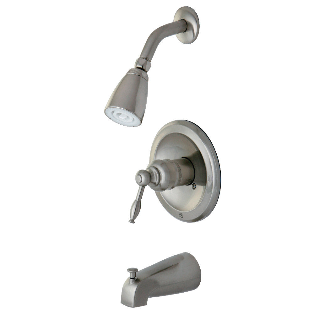 Kingston Brass KB538KL Tub and Shower Faucet, Brushed Nickel - BNGBath