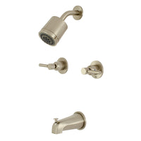 Thumbnail for Kingston Brass KBX8148DL Concord Two-Handle Tub and Shower Faucet, Brushed Nickel - BNGBath