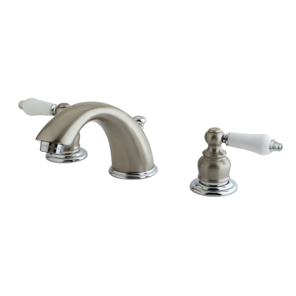 Kingston Brass KB977B Widespread Bathroom Faucet, Brushed Nickel/Polished Chrome - BNGBath