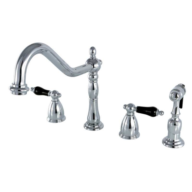 Kingston Brass KB1791PKLBS Widespread Kitchen Faucet, Polished Chrome - BNGBath