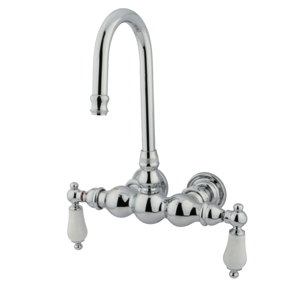 Kingston Brass CC6T1 Vintage 3-3/8-Inch Wall Mount Tub Faucet, Polished Chrome - BNGBath