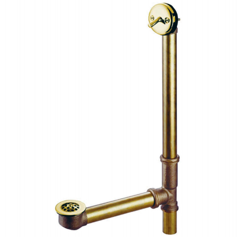 Kingston Brass DTL1162 16" Trip Lever Waste and Overflow Drain, Polished Brass - BNGBath