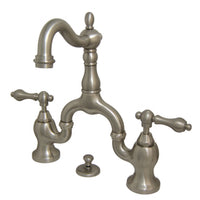 Thumbnail for Kingston Brass KS7978AL English Country Bathroom Bridge Faucet, Brushed Nickel - BNGBath