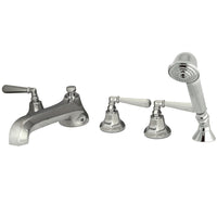 Thumbnail for Kingston Brass KS43015HL Roman Tub Faucet with Hand Shower, Polished Chrome - BNGBath