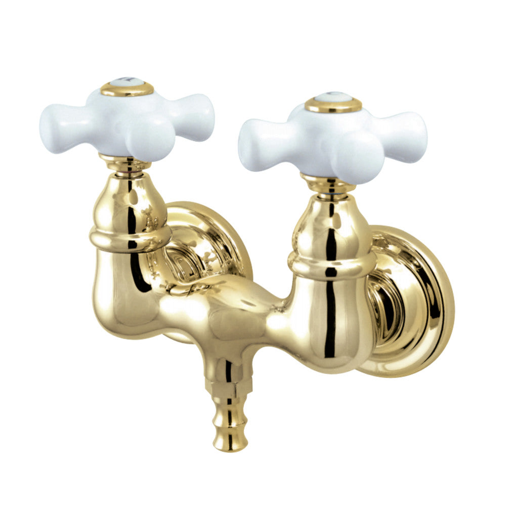 Kingston Brass CC39T2 Vintage 3-3/8-Inch Wall Mount Tub Faucet, Polished Brass - BNGBath