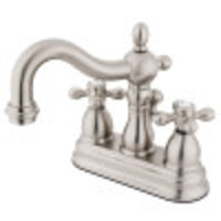 Thumbnail for Kingston Brass KB1608AX Heritage 4 in. Centerset Bathroom Faucet, Brushed Nickel - BNGBath