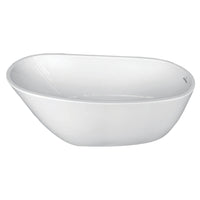 Thumbnail for Aqua Eden VTRS683128 68-Inch Acrylic Single Slipper Freestanding Tub with Drain, White - BNGBath