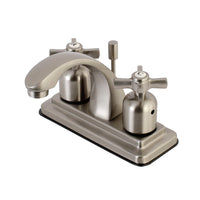 Thumbnail for Kingston Brass KB4648ZX 4 in. Centerset Bathroom Faucet, Brushed Nickel - BNGBath