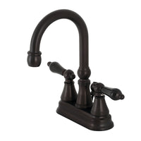 Thumbnail for Kingston Brass KS2615PKL Duchess 4 in. Centerset Bathroom Faucet with Brass Pop-Up, Oil Rubbed Bronze - BNGBath