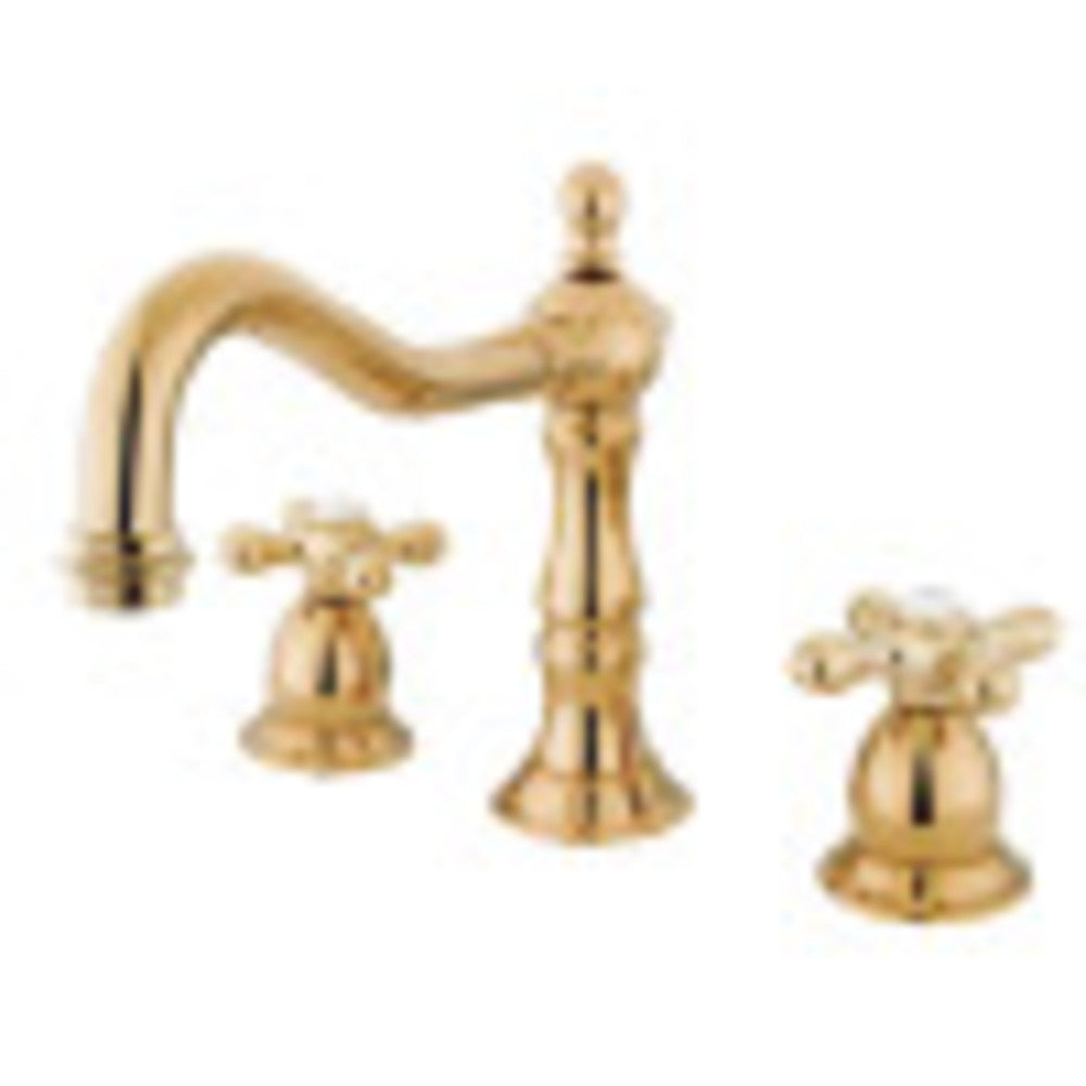Kingston Brass KS1972AX 8 in. Widespread Bathroom Faucet, Polished Brass - BNGBath