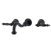 Thumbnail for Kingston Brass KS3125TL Wall Mount Bathroom Faucet, Oil Rubbed Bronze - BNGBath