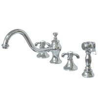 Thumbnail for Kingston Brass KS7761TXBS Widespread Kitchen Faucet, Polished Chrome - BNGBath