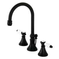 Thumbnail for Kingston Brass KS2980BPL Bel Air Widespread Bathroom Faucet with Brass Pop-Up, Matte Black - BNGBath