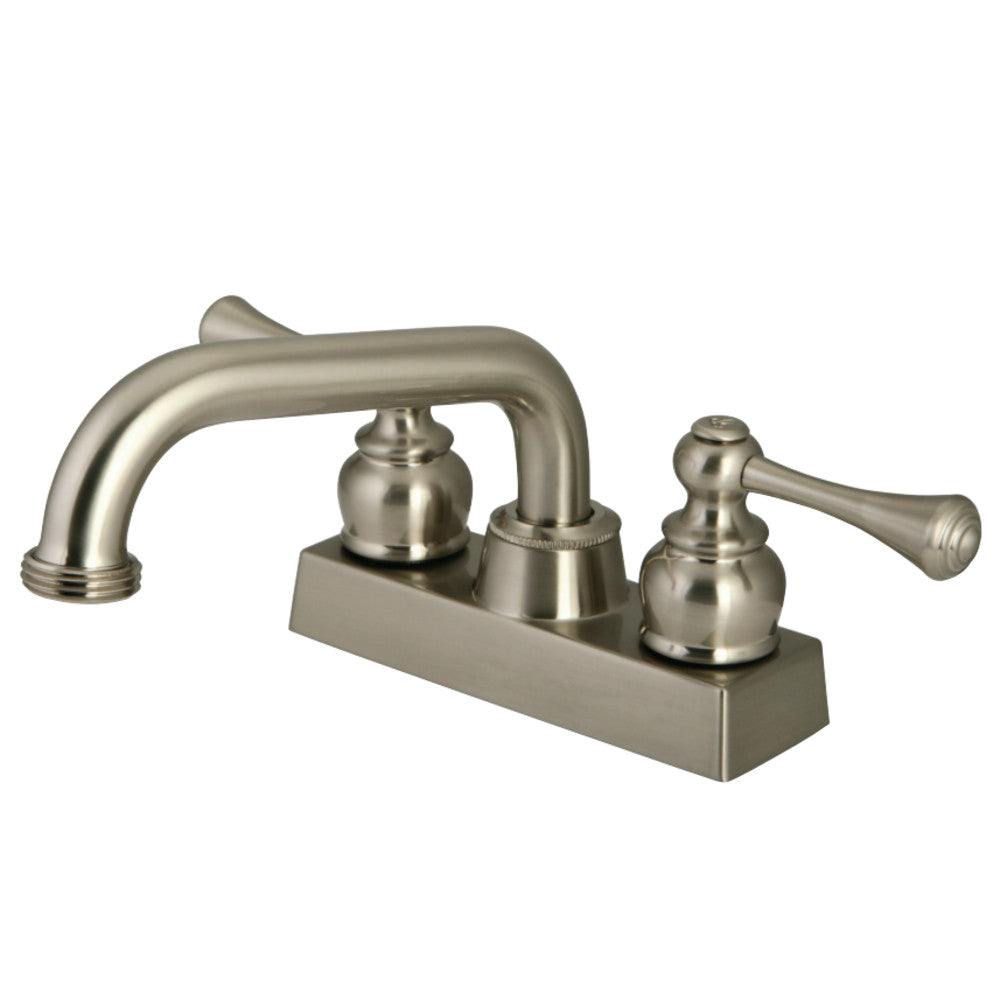 Kingston Brass KB2478BL 4 in. Centerset 2-Handle Laundry Faucet, Brushed Nickel - BNGBath