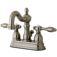 Thumbnail for Kingston Brass KB1608TAL 4 in. Centerset Bathroom Faucet, Brushed Nickel - BNGBath