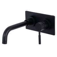 Thumbnail for Kingston Brass KS8110DL Single-Handle Wall Mount Bathroom Faucet, Matte Black - BNGBath