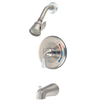 Thumbnail for Kingston Brass GKB637 Magellan Tub and Shower Faucet, Brushed Nickel/Polished Chrome - BNGBath