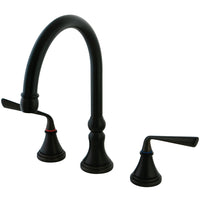 Thumbnail for Kingston Brass KS2795ZLLS Widespread Kitchen Faucet, Oil Rubbed Bronze - BNGBath