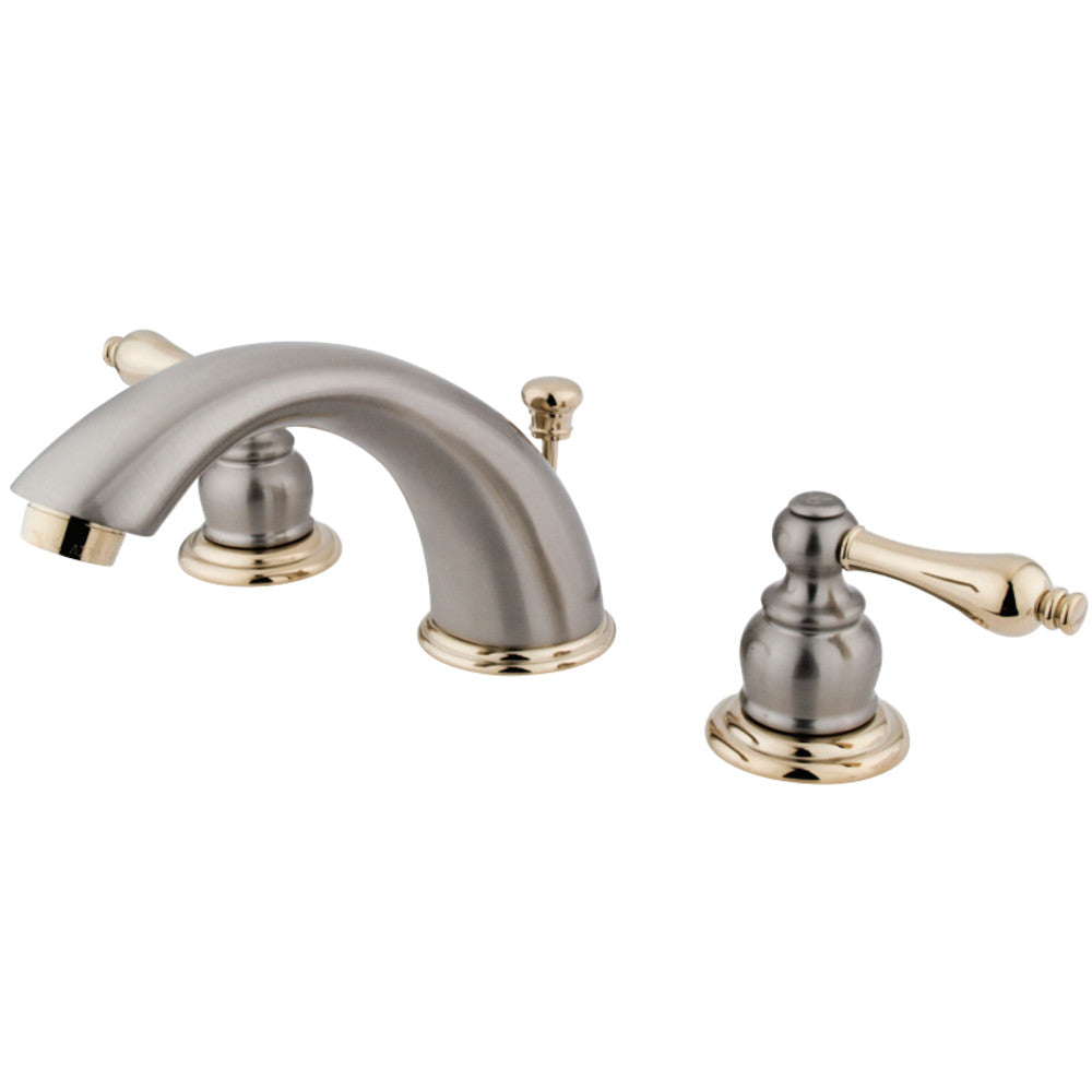 Kingston Brass KB979AL Victorian Widespread Bathroom Faucet, Brushed Nickel/Polished Brass - BNGBath