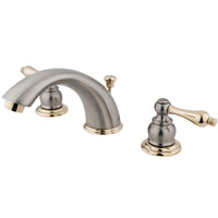 Thumbnail for Kingston Brass KB979AL Victorian Widespread Bathroom Faucet, Brushed Nickel/Polished Brass - BNGBath